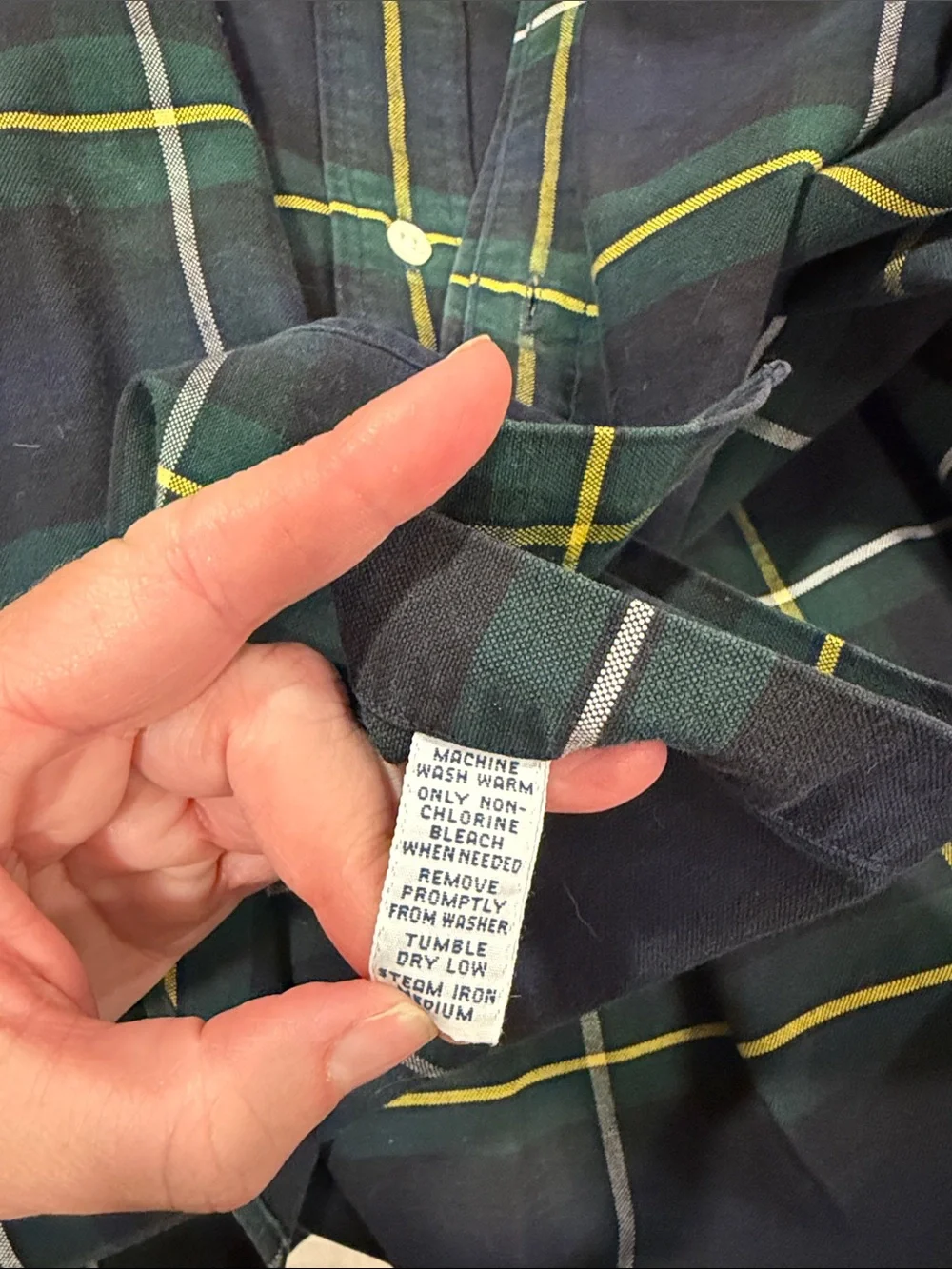 Polo Ralph Lauren Men’s XL Navy Green Plaid Button Down Cotton Shirt Classic Fit